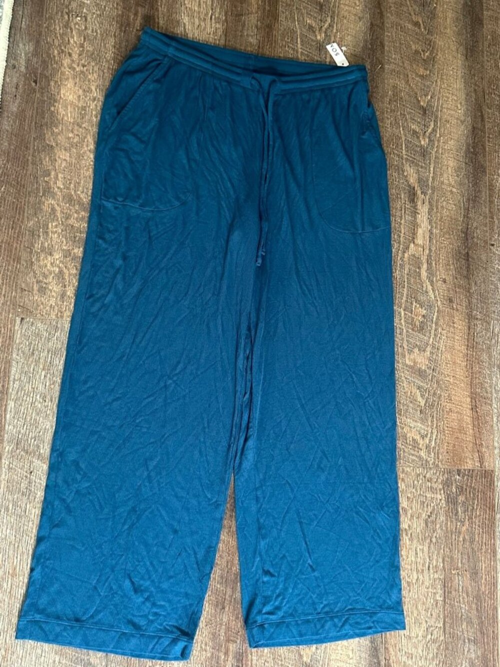 NWT Soma Cool Nights Womens Teal Sleep Pants S Rayon Spandex Pajama Lounge